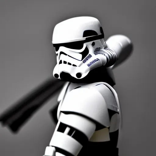 Image similar to a storm trooper riding a rancor, moody lighting, shallow depth of field,