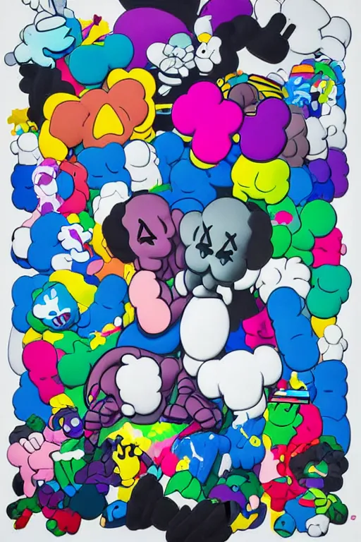 Image similar to beautiful kaws artwork