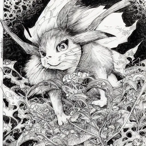 Image similar to pikatchu in Mobius style drawn by Vania Zouravliov and Takato Yamamoto, inspired by Fables, high detail, sharp high detail, manga and anime 2000