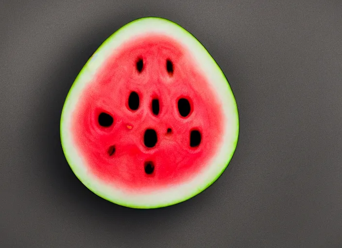 Prompt: photo still of a watermelon with human teeth, 8 k, studio lighting bright ambient lighting key light, 8 5 mm f 1. 8