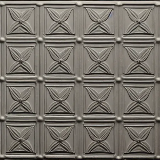 Image similar to Art Deco ceiling tile, minimal, embossed