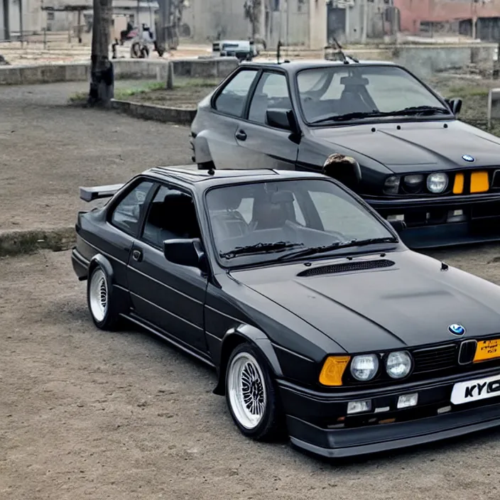 Image similar to one!! ae 8 6!!, bmw e 3 0, kyza saleem, realistic, 4 k, sharp, detailed