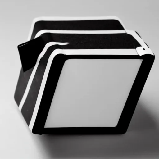 Image similar to a black cube on a white background.