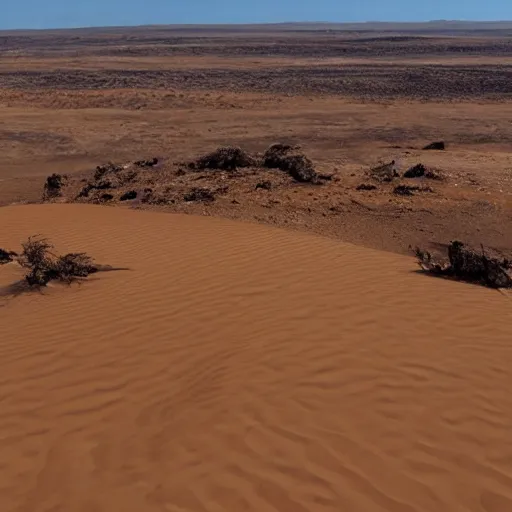 Prompt: uma cena de filme de yhwh lancando o mana do ceu no deserto, por christopher nolan, 4 k ultra hdr