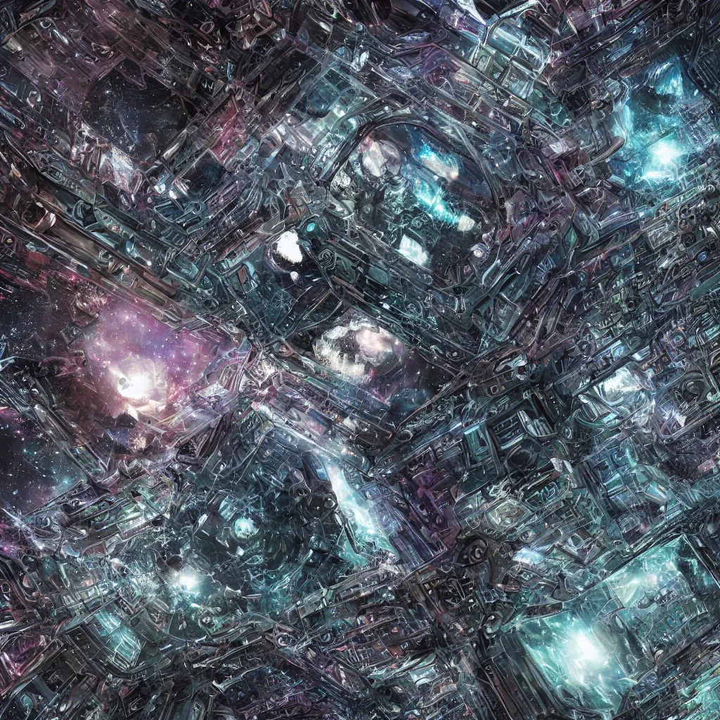 Image similar to a borg cube in space, art by mark cooper, 8 k, hyper detailed, hdr, intricate, masterpiece