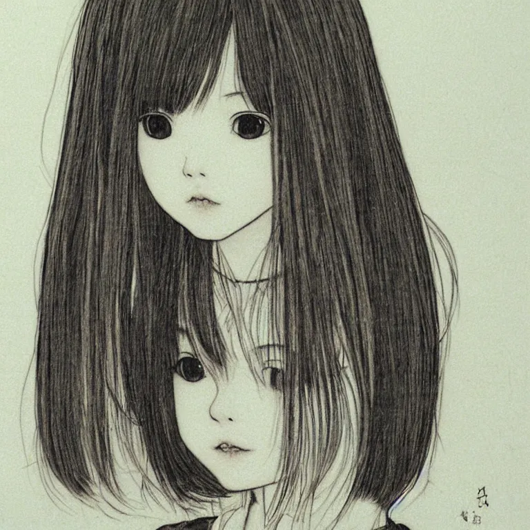 Image similar to young girl by chika umino, detailed