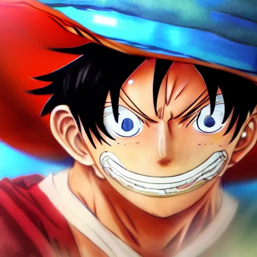 Prompt: anime portrait of Monkey D. Luffy as an anime boy by Stanley Artgerm Lau, WLOP, Rossdraws, James Jean, Andrei Riabovitchev, Marc Simonetti, and Sakimichan, trending on artstation