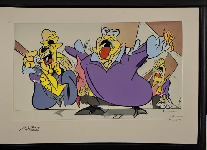 Image similar to original animation cel of discheveled rockstar by milt kahl