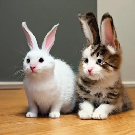 Image similar to Kitten and Bunny in therapy