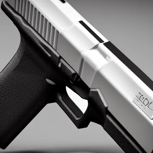 Prompt: close up 3d render of a glock 19, brightly lit 8k ultrahd