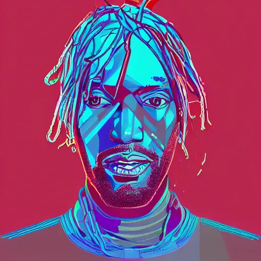 Image similar to a cybernetically enhanced portrait of kawhi leonard by conrad roset, hyperdetailed, cyberpunk, cool, trending on artstation