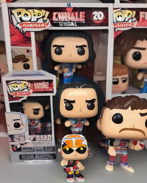 Image similar to Wrestler Funko Pop. Photographic, photography