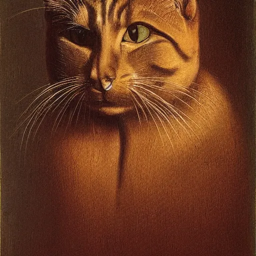 Prompt: cat by leonard da vinci