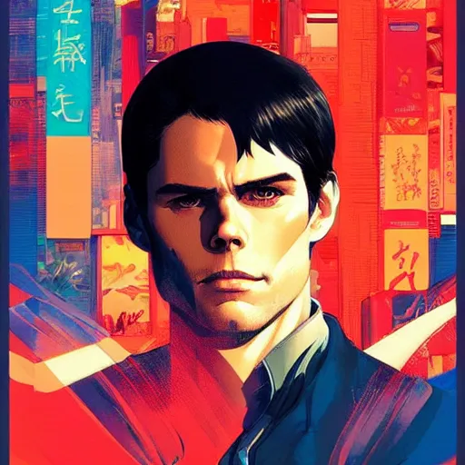 Image similar to james marsden as a manga characterl, realistic shaded perfect face, fine details. anime. realistic shaded lighting poster by ilya kuvshinov katsuhiro otomo ghost - in - the - shell, magali villeneuve, artgerm, jeremy lipkin and michael garmash and rob rey