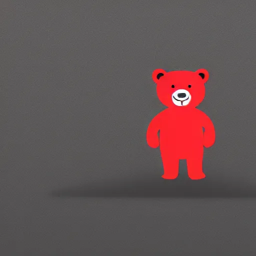 Image similar to red bear walking to the left on a black background, logo