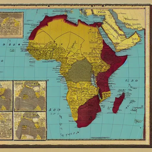 Image similar to a map of the evolution of the african continent.