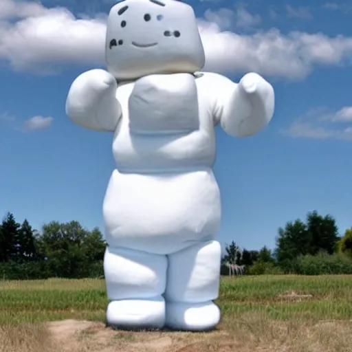 Image similar to clouds in the shape of the stay puft marshmellow man