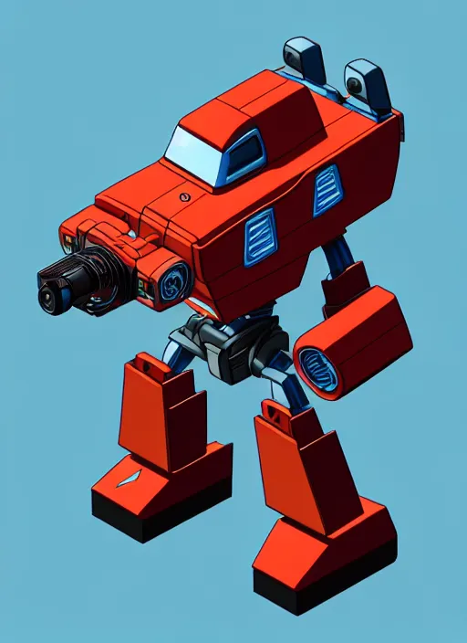 Image similar to ( mgb ( vehicle ) ) as a autobot, canon 5 d 5 0 mm lens, isometric