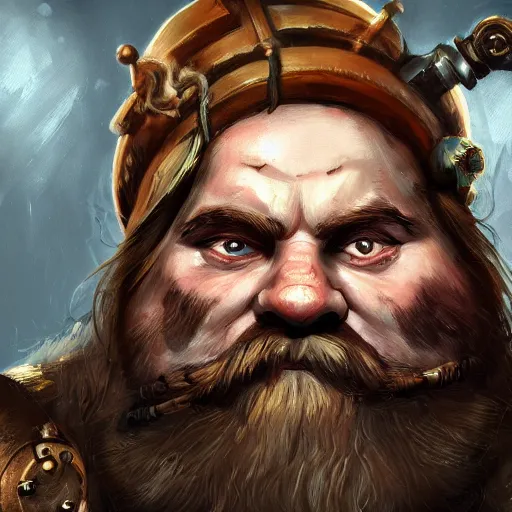 Prompt: a detailed portrait painting of the dwarf bardin goreksson vermintide 2 video game steampunk engineer, artstation, 8 k, fantasy