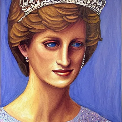 Prompt: a painting of princess diana in the style of leonardo da vinci