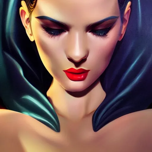 Image similar to art deco beauty by artgerm