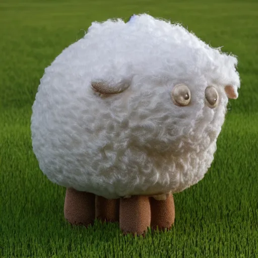 Prompt: inflated grand sheepzilla , hyperrealism, no blur, 4k resolution, ultra detailed-i