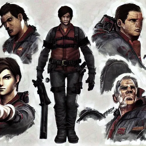 Image similar to mario in resident evil, concept art,