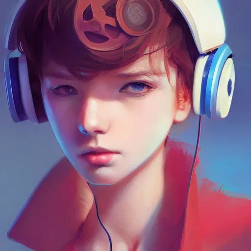 Prompt: Dj in headphone, by Stanley Artgerm Lau, WLOP, Rossdraws, James Jean, Andrei Riabovitchev, Marc Simonetti, Yoshitaka Amano, ArtStation, CGSociety,