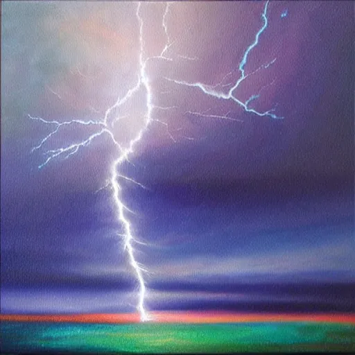 Prompt: “lightning tornado oil panting”