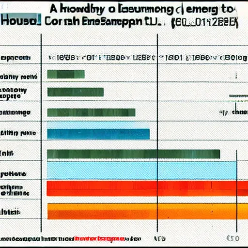 Prompt: a Sankey Chart showing household energy consumption