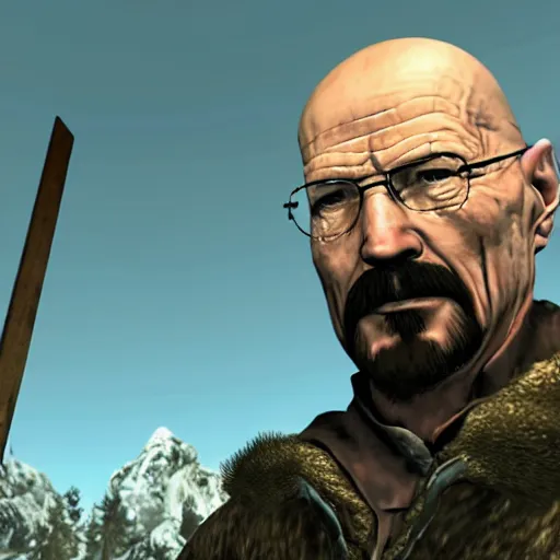 Image similar to walter white in skyrim