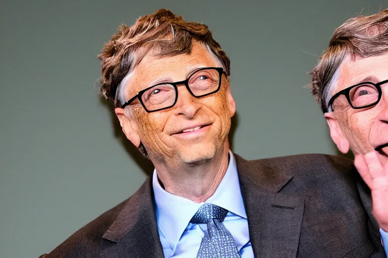 Prompt: Bill Gates going super saiyan