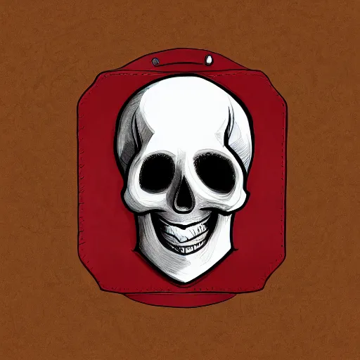 Prompt: skull on a bag of coffee digital painting