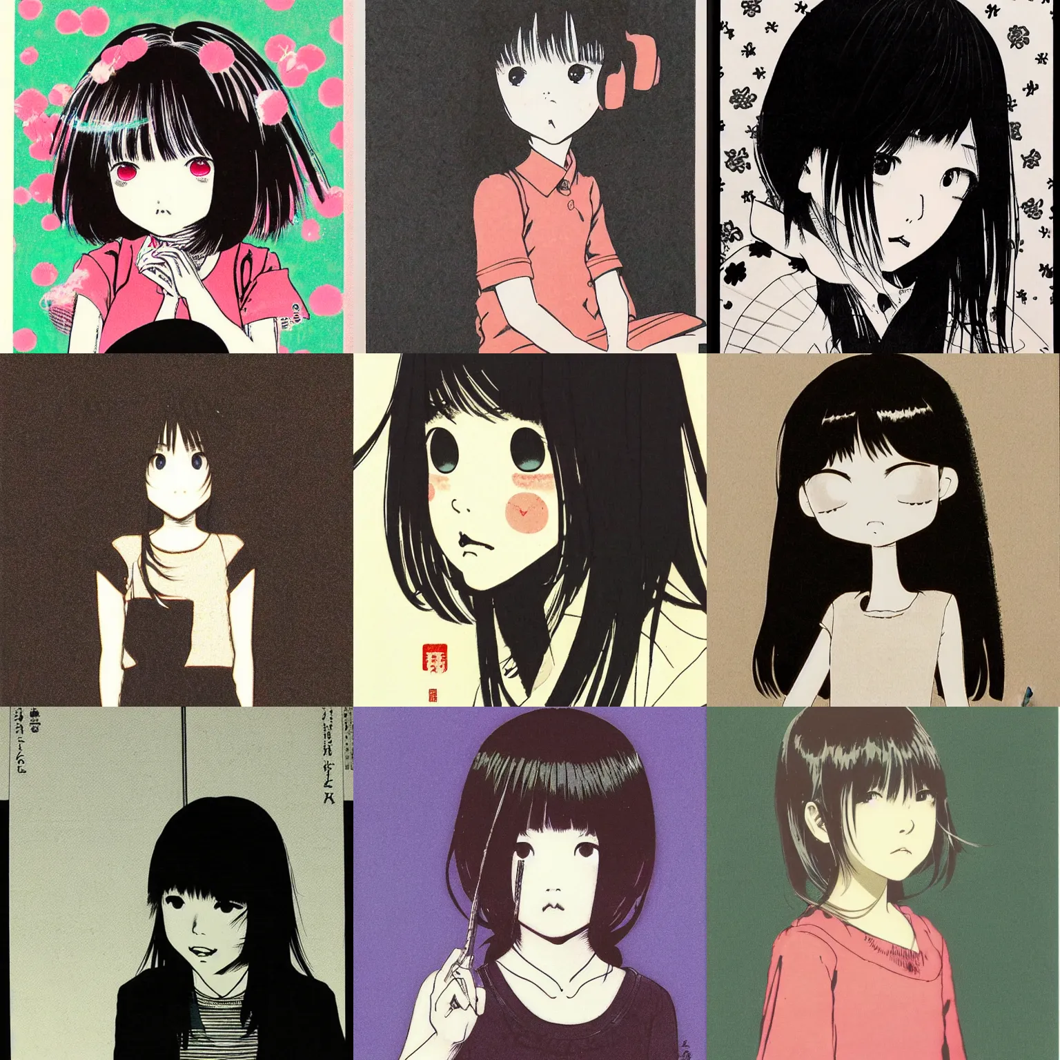 Image similar to a pretty little girl, by asano inio,