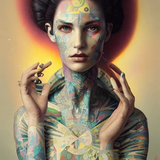 Image similar to portrait by Tristan Eaton Stanley Artgerm and Tom Bagshaw