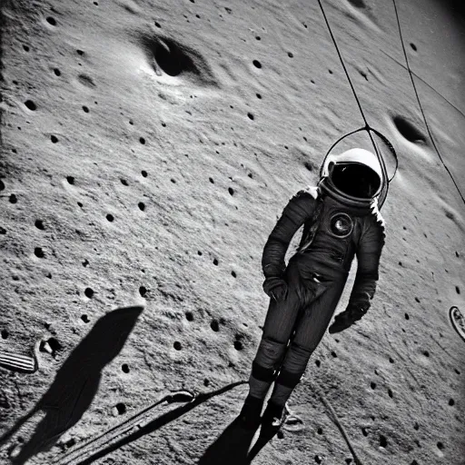 Image similar to detailed photo of an astronaut wearing an early diving suit, holding an electric guitar/electric guitar on the moon. old diving suit pictures. old diving suit. early diving suit. old diving suit photos. detailed