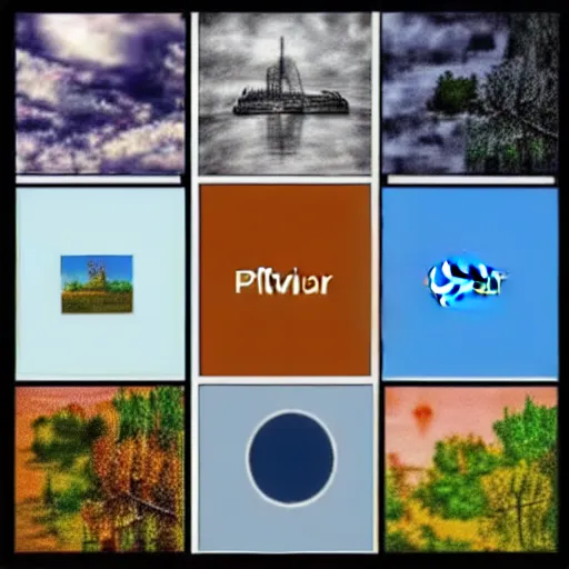Image similar to picture divided into 4 areas. each quarter contains a different image