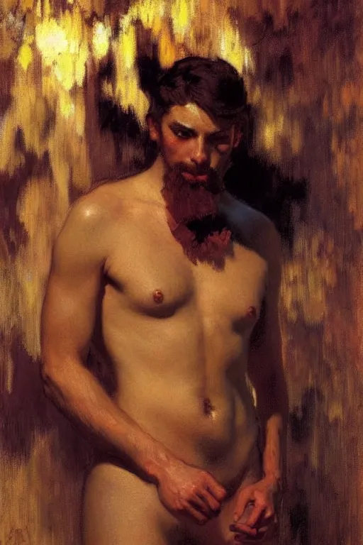 Prompt: attractive male, arcane : league of legends, painting by gaston bussiere, craig mullins, j. c. leyendecker, edgar degas