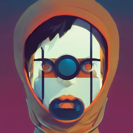 Image similar to face icon stylized minimalist atari, loftis, cory behance hd by jesper ejsing, by rhads, makoto shinkai and lois van baarle, ilya kuvshinov, rossdraws global illumination