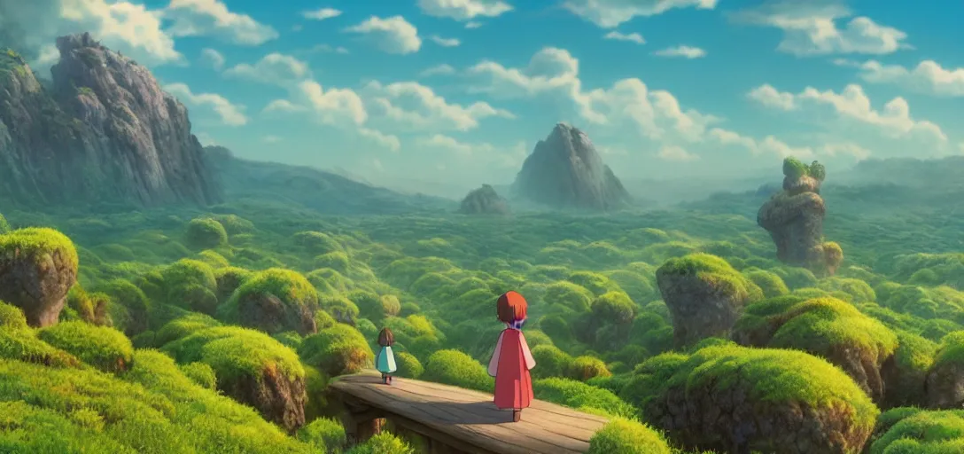 Image similar to a very high resolution image from a new movie. beautiful scenery. photorealistic, photography, directed by hayao miyazaki