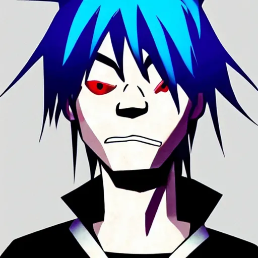 Prompt: 2D from Gorillaz