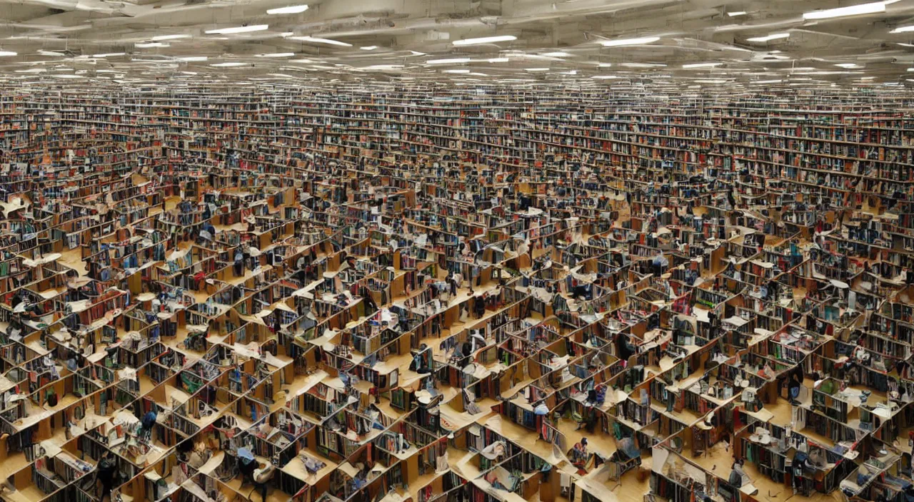 Prompt: the biggest library of sandwiches in the world, photo by Reuters