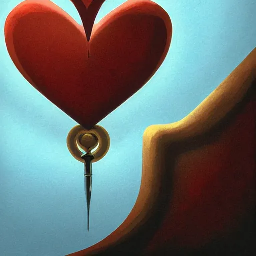 Image similar to icon stylized minimalist heart and dagger below a snake surrounded by snowflakes, loftis, cory behance hd by jesper ejsing and zdzisław beksinski and norman rockwell and greg rutkowski weta studio, and lucasfilm - c 1 0