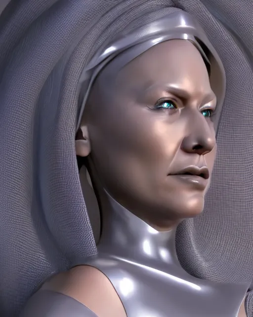 Image similar to lady justice futuristic style, highly detailed, rendered, ray - tracing, cgi animated, 3 d demo reel avatar