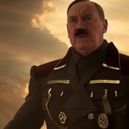 Image similar to a still of Hitler as Thanos in Avengers Endgame