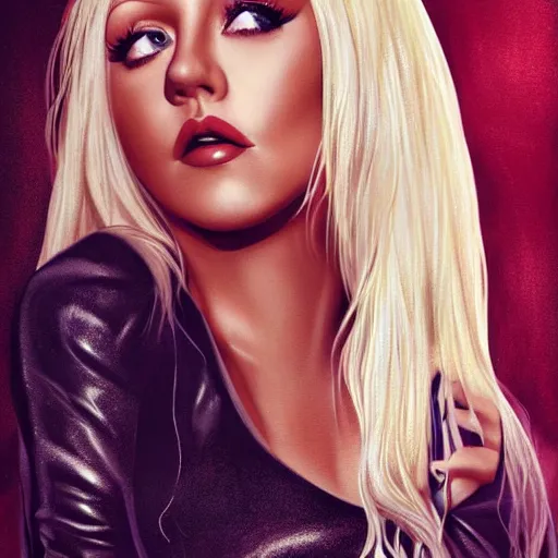 Image similar to Christina Aguilera, highly detailed, portait, character art by Fiona Staples.