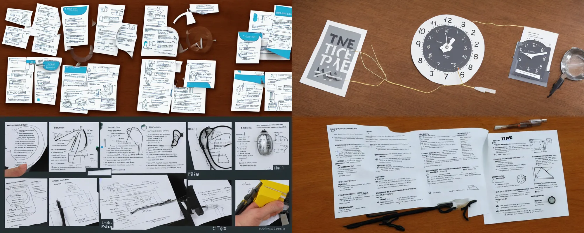 Prompt: sleek, clean and modern step by step instructions on how to assemble a time machine, legible text, clear type