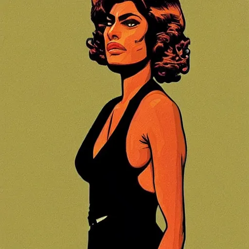 Image similar to “ eva mendes retro minimalist portrait by jean giraud, moebius starwatcher comic, 8 k ”