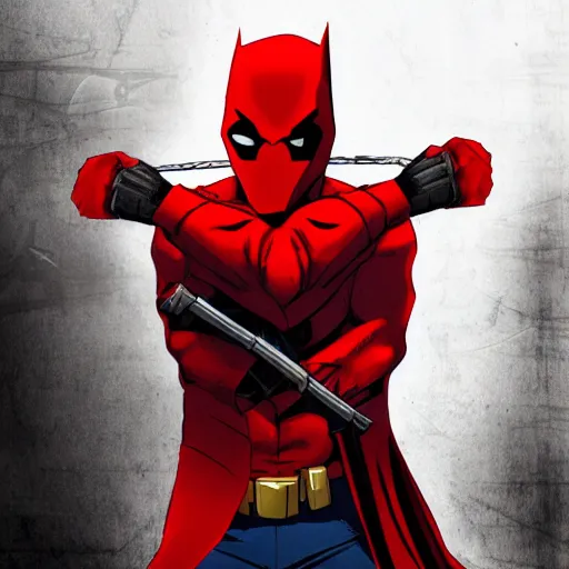 Prompt: the red hood from batman