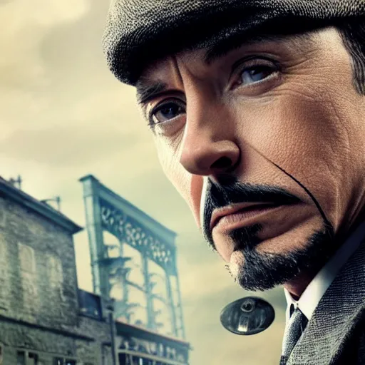 Image similar to Iron Man in Peaky Blinders very detailed 4K quality super realistic